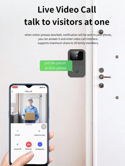 Snaps™ Wireless Smart Video Doorbell Camera with Voice Changer and Night Vision